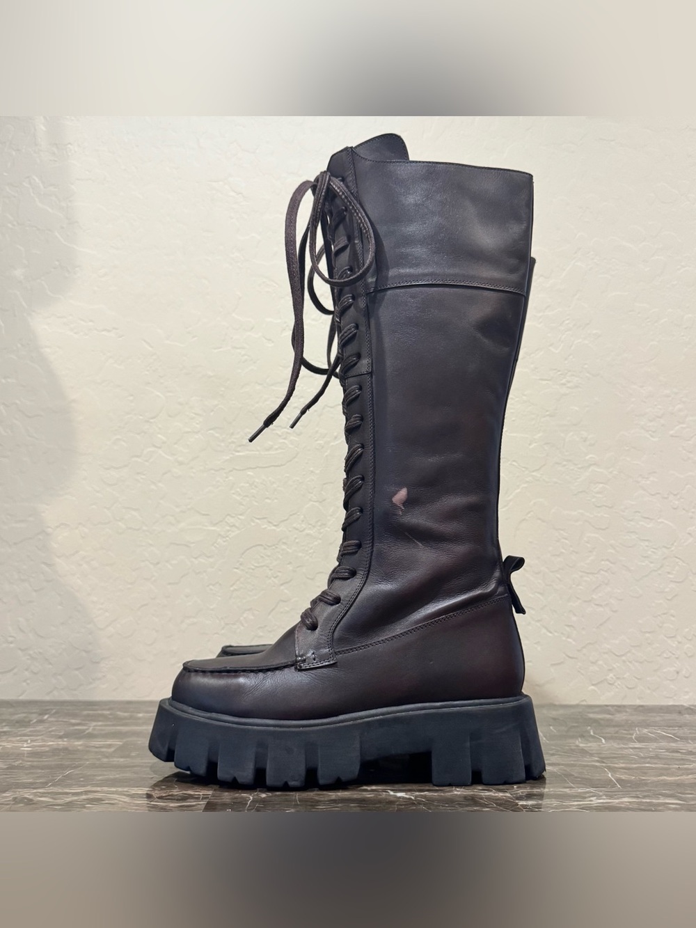 Free People Jones Leather Lace Up Boots